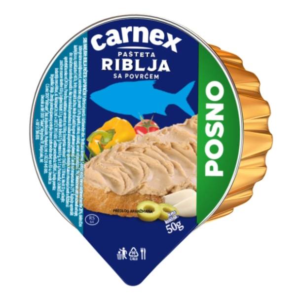 Pašteta CARNEX riblja sa povrćem 50g