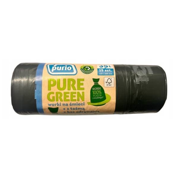 PURIO Eko kese za smeće sa trakom 35l 15kom