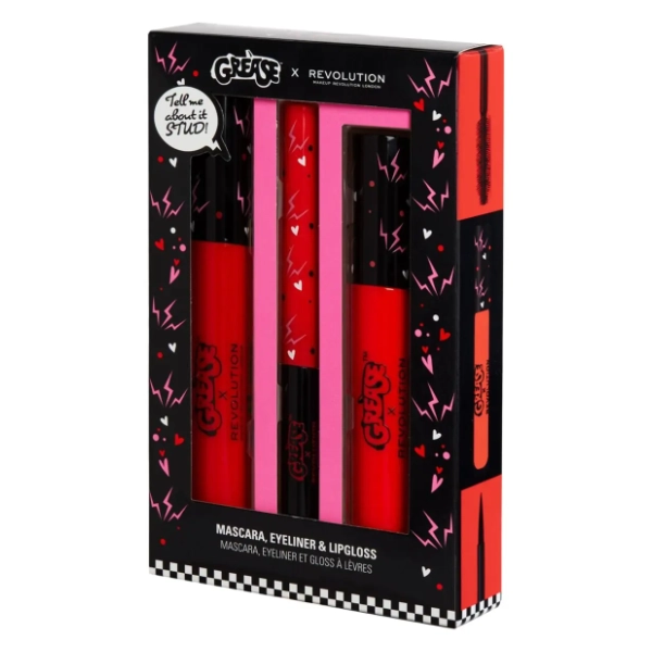 REVOLUTION Grease shape up set (maskara, ajlajner i sjaj) 