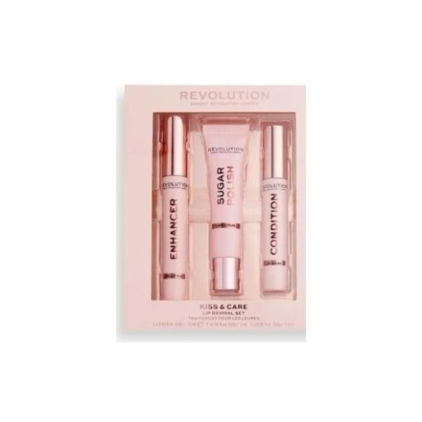 REVOLUTION Kiss & Care set (piling, maska i tonirano ulje)