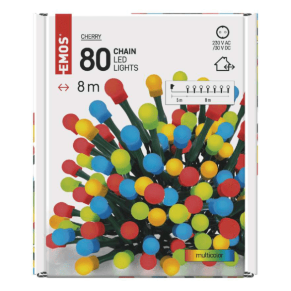 Svetleći niz sa 80 multicolor LED dioda 8m Emos