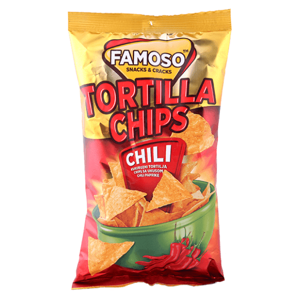 Tortilla FAMOSO čips chili 150g