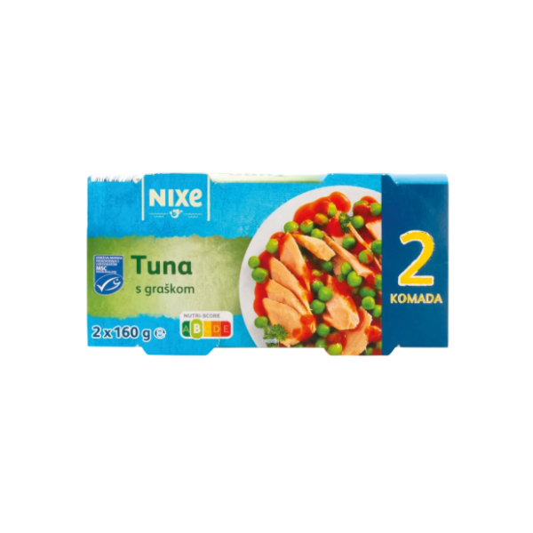 Tunjevina i grašak NIXE 2x160g