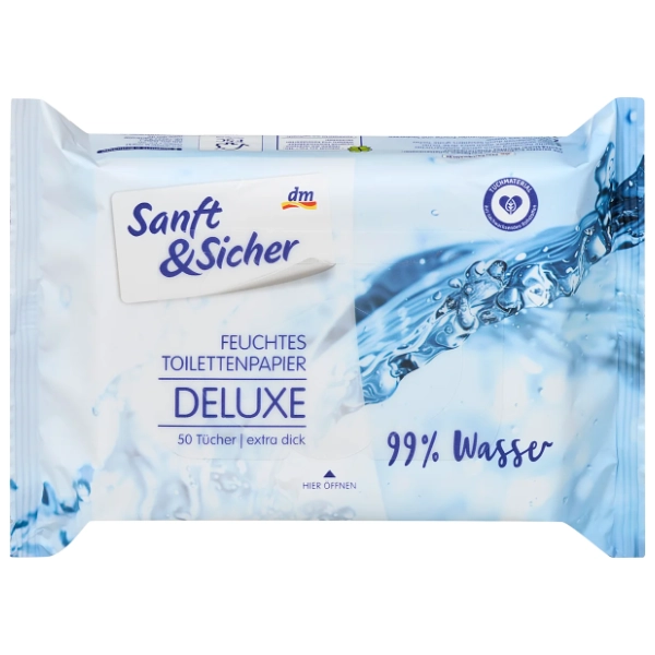 Vlažni toaletni papir SANFT&SICHER 99% vode 50kom