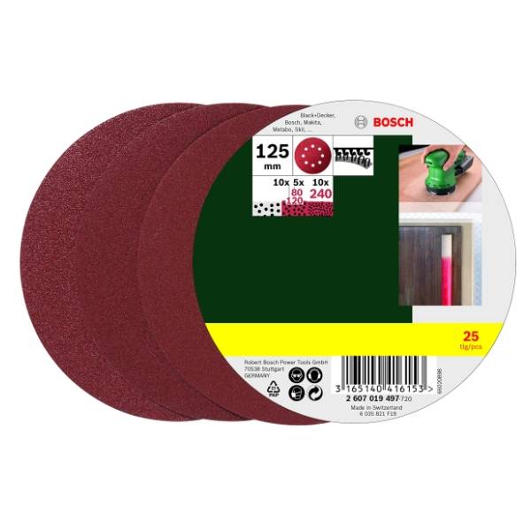 BOSCH 2607019497 set 25-delni brusnih listova za ekscentar brusilicu