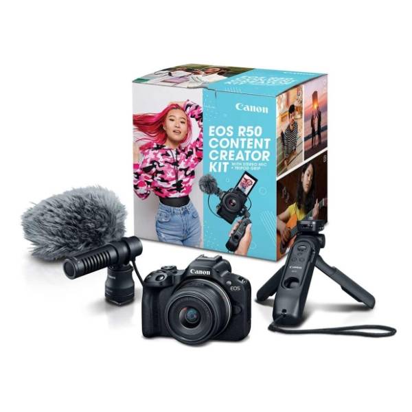 CANON EOS R50 + 18-45mm Content Creator kit fotoaparat