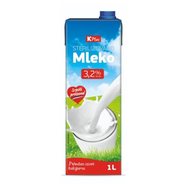 Dugotrajno mleko K Plus 3,2%mm 1l