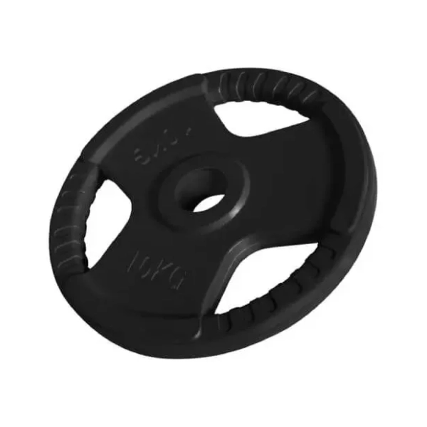 GORILLA SPORTS crni gumirani olimpijski teg 10 kg