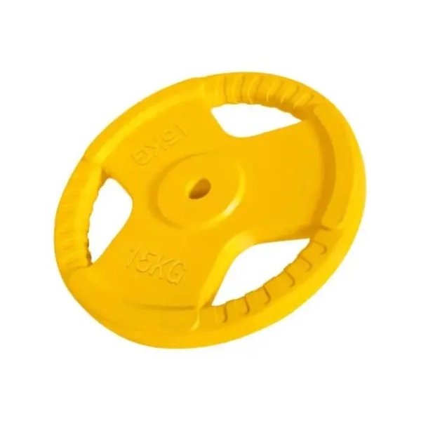GORILLA SPORTS gumirani žuti teg 15 kg