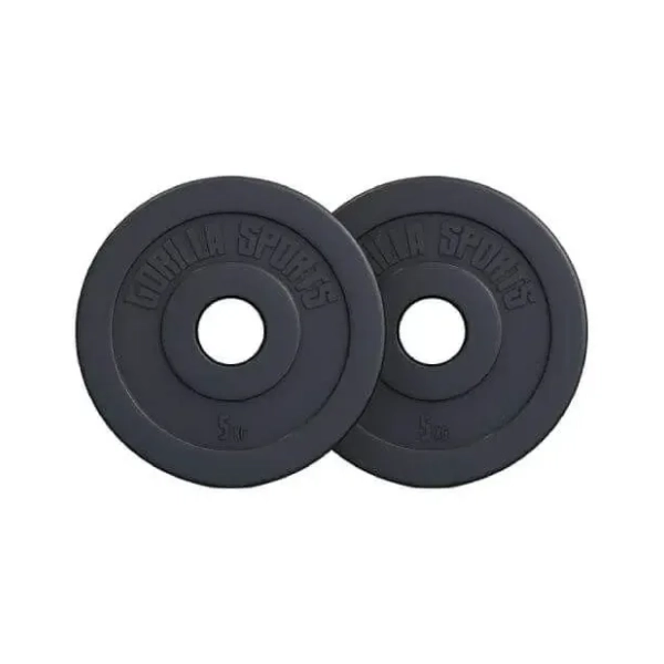 GORILLA SPORTS set plastičnih olimpijskih tegova 2 x 5 kg
