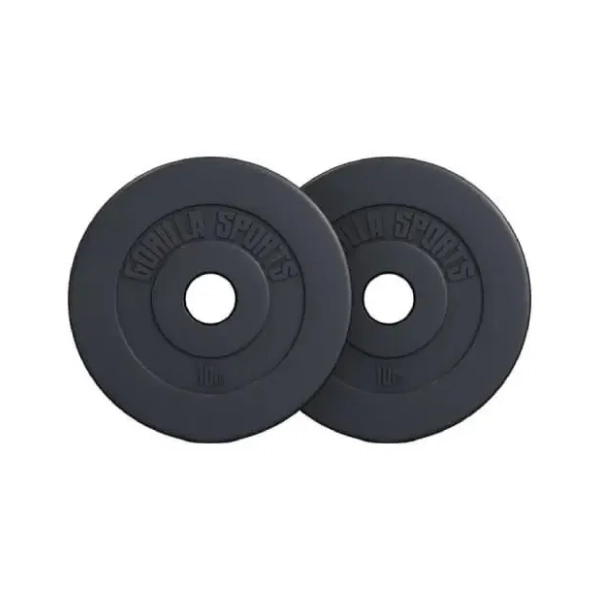 GORILLA SPORTS set plastičnih olimpijskih tegova 20 kg 2 x 10 kg