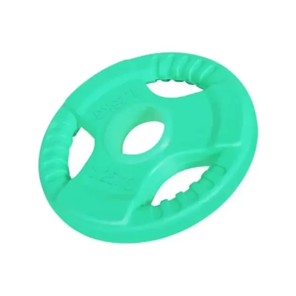 GORILLA SPORTS zeleni gumirani olimpijski teg 1.25 kg