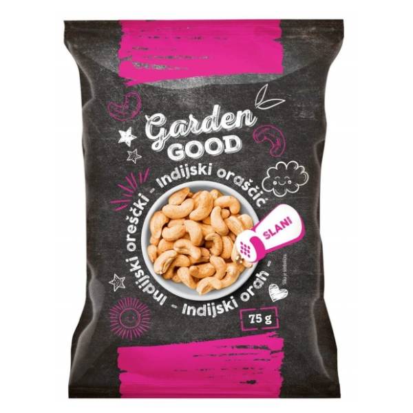 Indijski orah GARDEN GOOD pečeni slani 75g