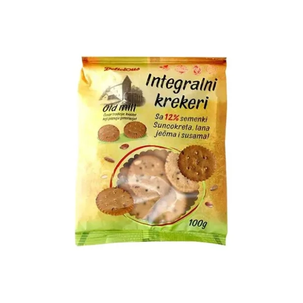 Krekeri DELICIUS Old mill integralni 100g