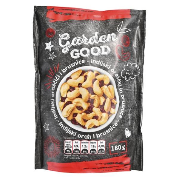 Mix GARDEN GOOD indijski orah i brusnica 180g