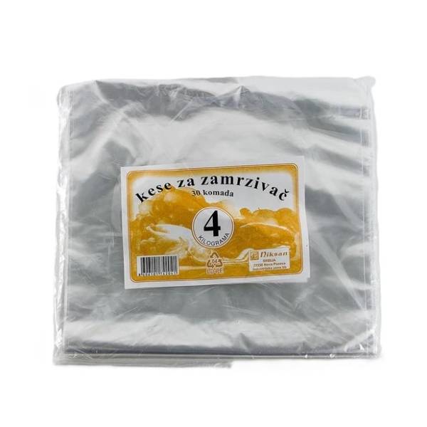 NIKSAN kese za zamrzivač glatke 4kg 30kom