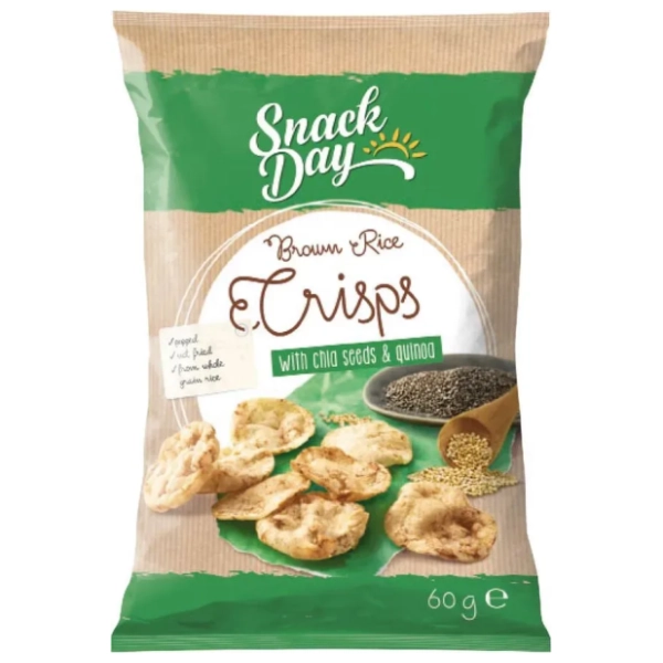 Čips SNACK DAY pirinčani sa semenkama 60g