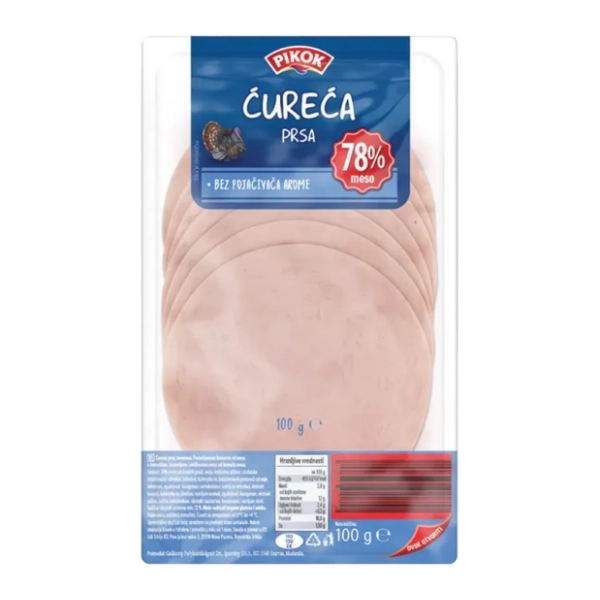 Ćureća prsa PIKOK narezak 100g