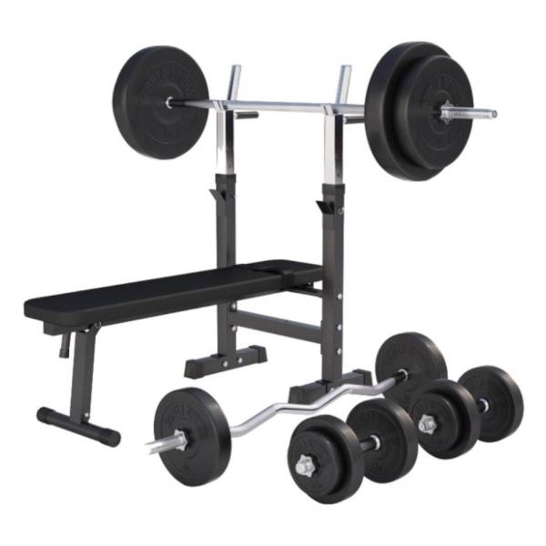 GORILLA SPORTS benč klupa 100kg crna
