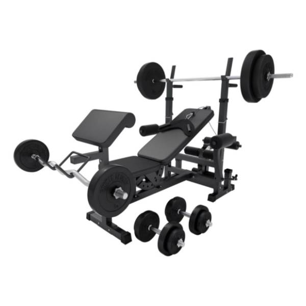 GORILLA SPORTS multifunkcionalna benč klupa 100kg crna
