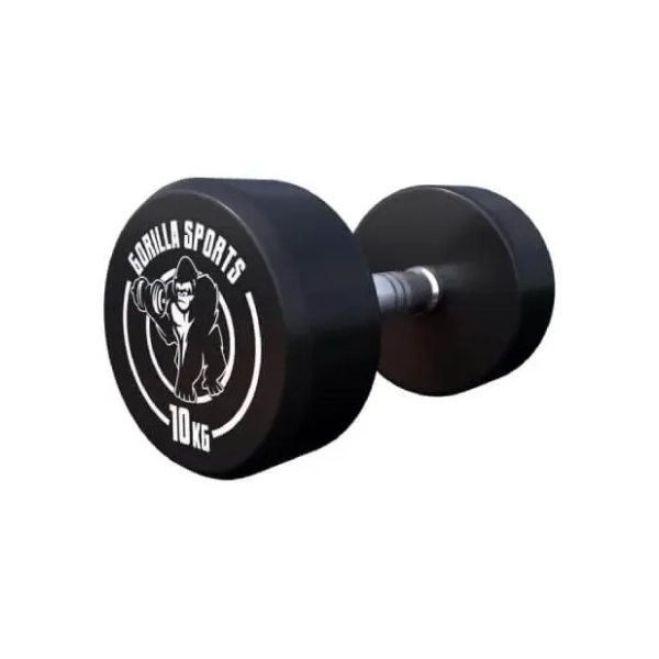 GORILLA SPORTS okrugla gumirana bučica 10 kg