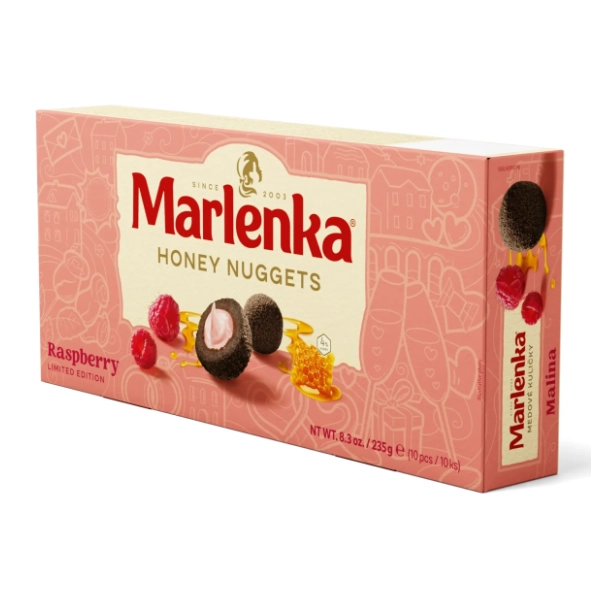 MARLENKA Medene kuglice malina 235g