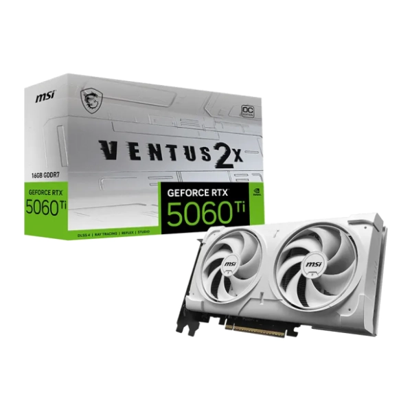 MSI nVidia GeForce RTX 5060 Ti VENTUS 2X OC White Plus 16GB GDDR7 128-bit grafička kartica