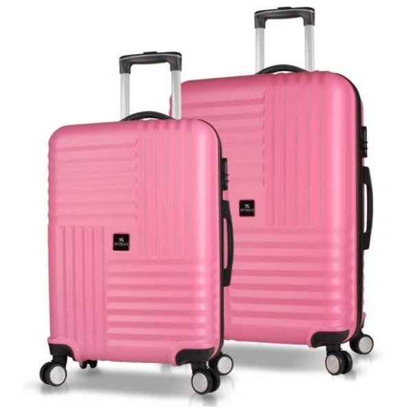 MYVALICE set kofera Zoozie Bags roze 2kom 8449