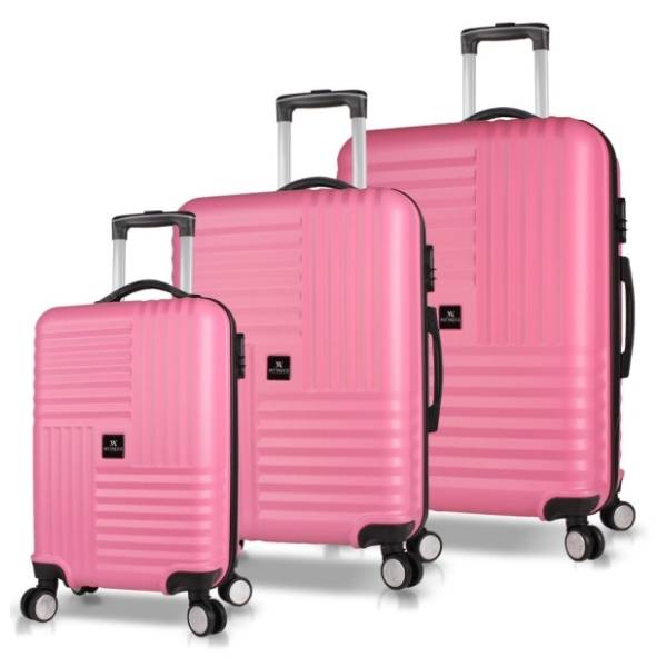 MYVALICE set kofera Zoozie Bags roze 3kom 8142