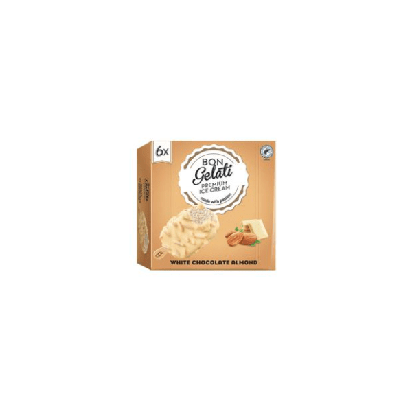 Sladoled BON GELATI badem i bela čokolada štapić 6x120ml