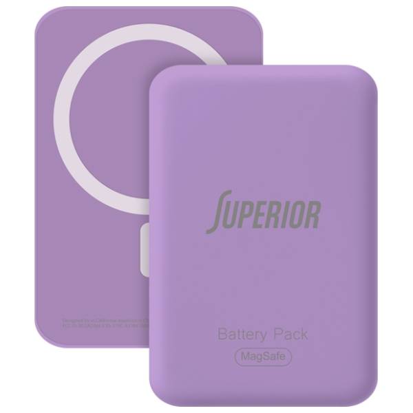 SUPERIOR MagSafe 5000mAh ljubičasti power bank