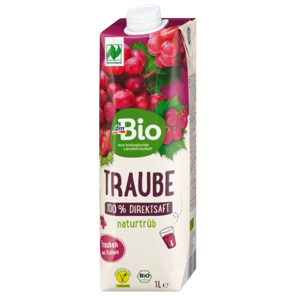 Voćni sok DM BIO mutni grožđe 1l