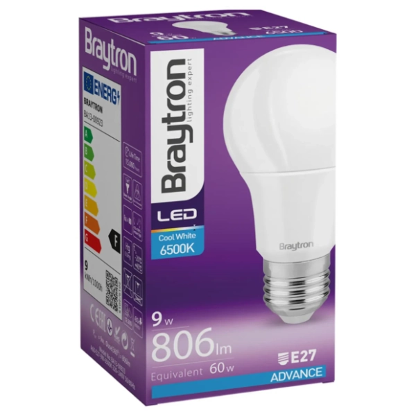 BRAYTRON LED sijalica E27 9W (60W) 6500K A60 BA13-00923