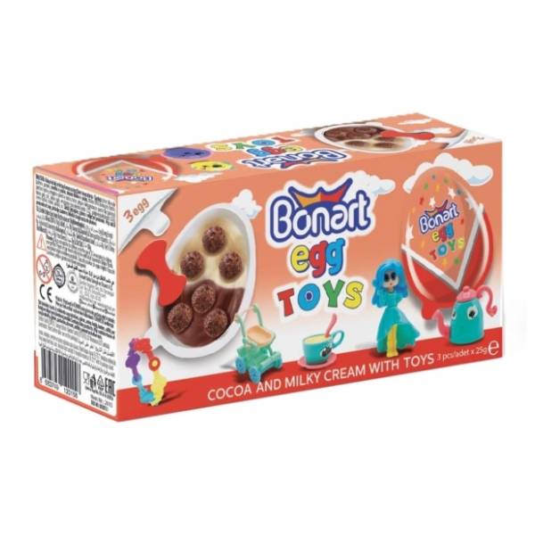 Čokoladno jaje BONART sa igračkom 3x25g