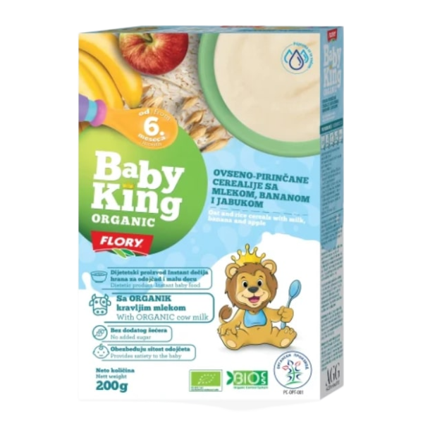 FLORY baby king kaša pirinač banana i jabuka 200g