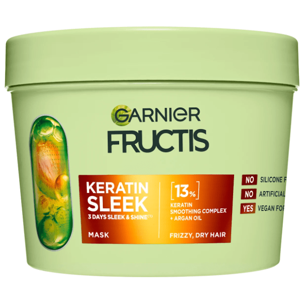 GARNIER Fructis keratin sleek maska za kosu 370ml