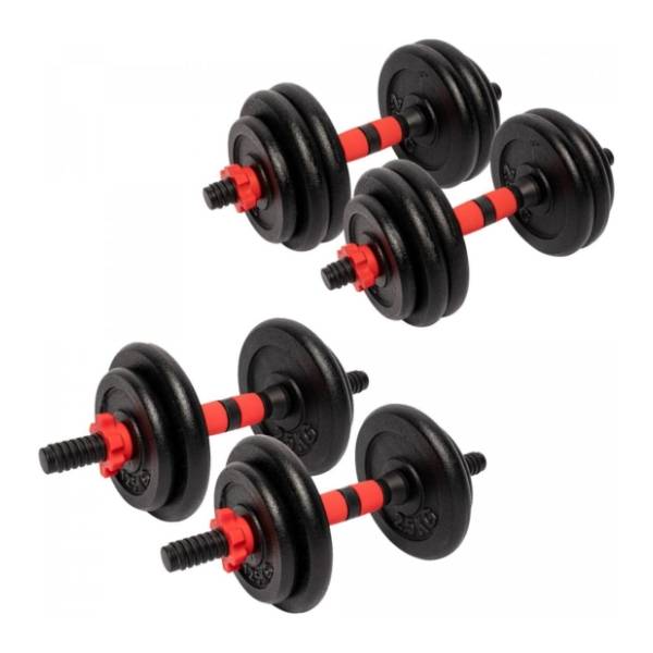 GORILLA SPORTS 25 mm 30 kg set od 2 podesive bučice