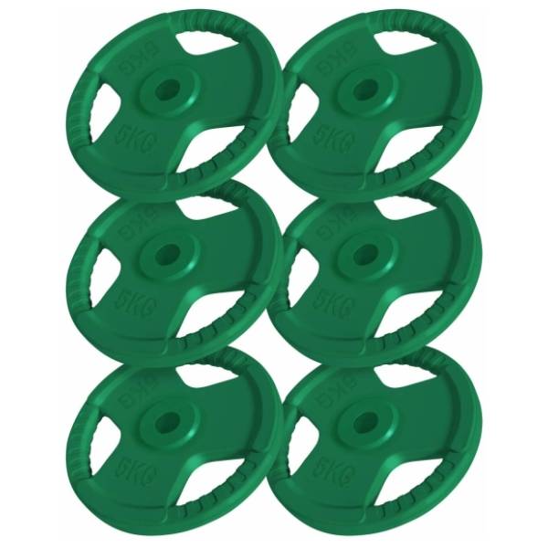GORILLA SPORTS 6 x 5 kg set gumiranih tegova