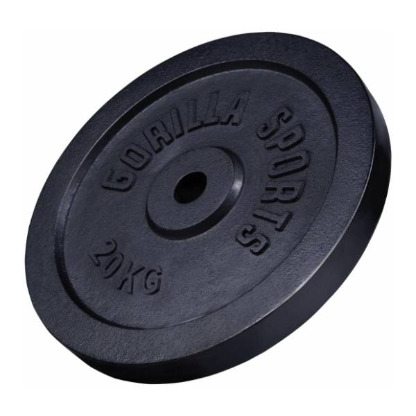 GORILLA SPORTS crni teg od livenog gvožđa 20 kg