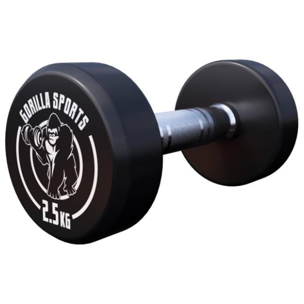 GORILLA SPORTS okrugla gumirana bučica 2.5 kg