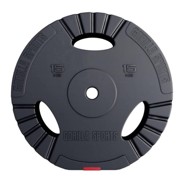 GORILLA SPORTS plastični teg sa rukohvatima 15 kg