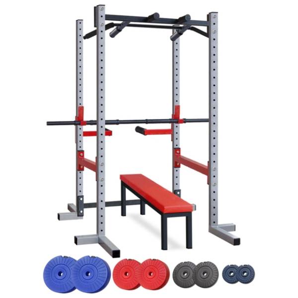 IRON SPORT kavez sa dodacima i set tegova 64kg