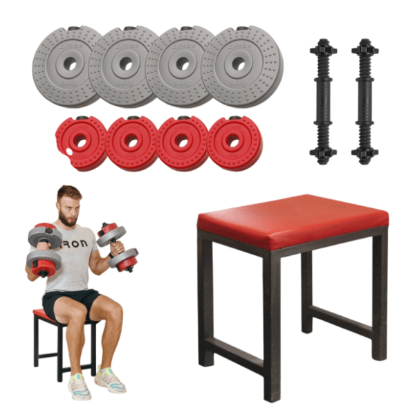 IRON SPORT set tegova sa šipkom 20kg i klupa