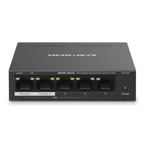 MERCUSYS MS105GP PoE+ switch