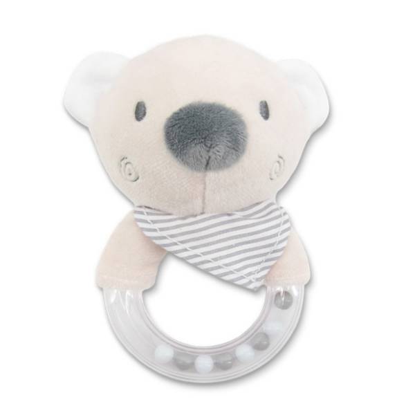 Plišana igračka zvečka ring bear LORELLI BERTONI bež