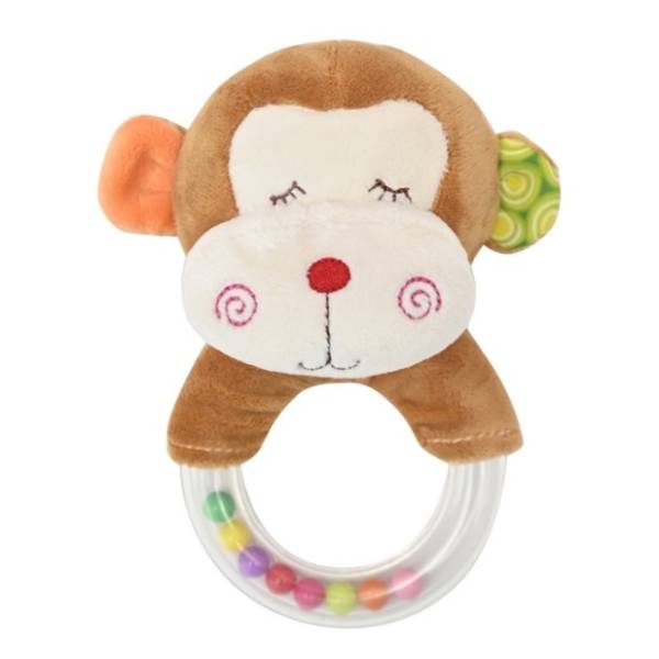 Plišana igračka zvečka ring majmunče LORELLI BERTONI