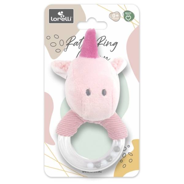Plišana zvečka ring unicorn LORELLI BERTONI