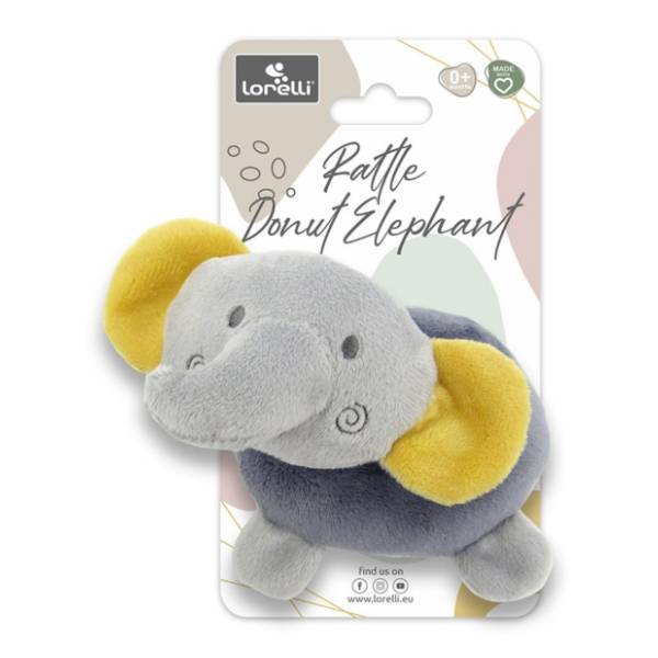 Plišana zvečka Slon LORELLI BERTONI siva