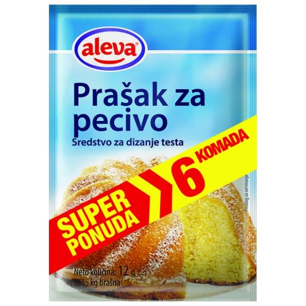 Prašak za pecivo ALEVA 6x12g