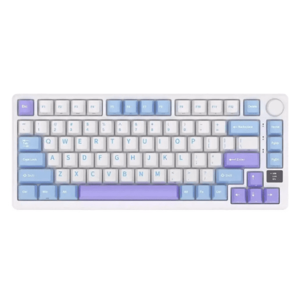 ROYAL KLUDGE bežična tastatura M75 Silver Switch Taro Milk US